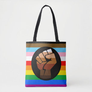 LGBTQ+ Progress POC Stolzflagge Tasche