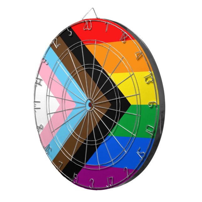 LGBTQ+ Progress Pride Dartscheibe (Vorderseite rechts)