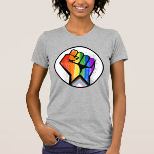 LGBTQ PROGRESS PRIDE FIST WIDERSTAND T-Shirt