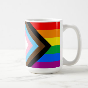 LGBTQ+ Progress Pride-Flagge Kaffeetasse