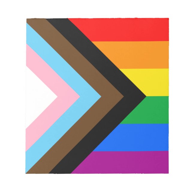 LGBTQ+ Progress Pride Notizblock (Vorderseite)
