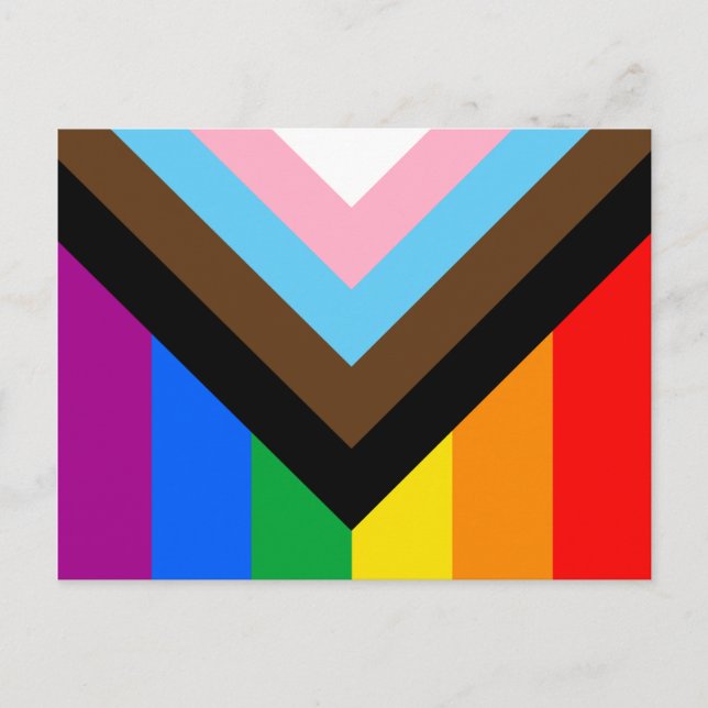 LGBTQ+ Progress Pride Postkarte (Vorderseite)