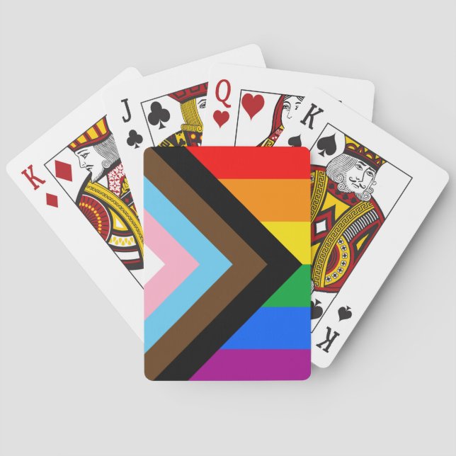LGBTQ+ Progress Pride Spielkarten (Rückseite)