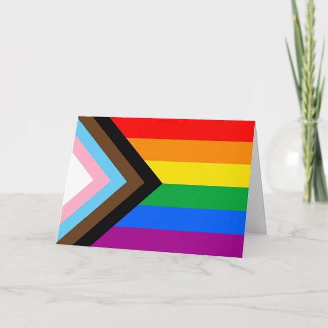 LGBTQ+ Progress Prilag Flag Holiday Card Karte (Vorderseite)