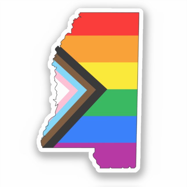 LGBTQ-Progress-Prix des Staatsstolzes Mississippi Aufkleber (Vorderseite)