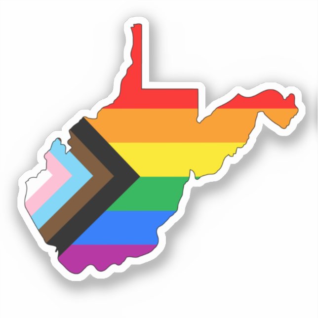LGBTQ-Progress-Prix des Staatsstolzes West Virgini Aufkleber (Vorderseite)