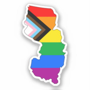 LGBTQ-Progress-Prix für den Staatsstolz New Jersey Aufkleber