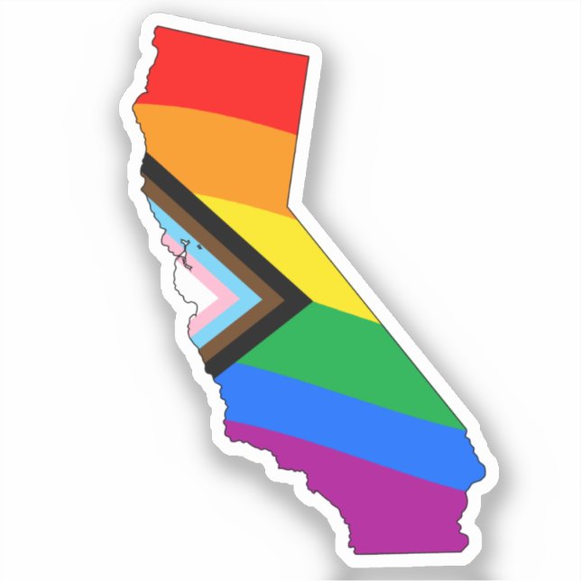 LGBTQ-Progress-Prix für Staatsstolz in Kalifornien Aufkleber (Vorderseite)