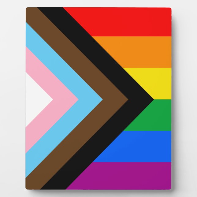 LGBTQ+ Progress Stolz Fotoplatte (Vorderseite)