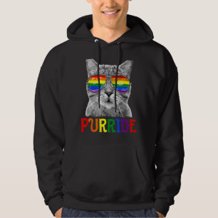 Lgbtq Purride Ally Gay Pride Regenbogenflagge Katz Hoodie