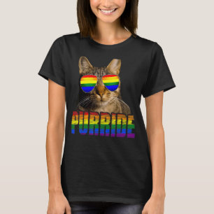 Lgbtq Purride Ally Gay Pride Regenbogenflagge Katz T-Shirt