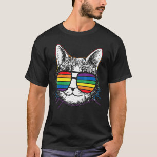 Lgbtq Purride Ally Gay Pride Regenbogenflagge Katz T-Shirt