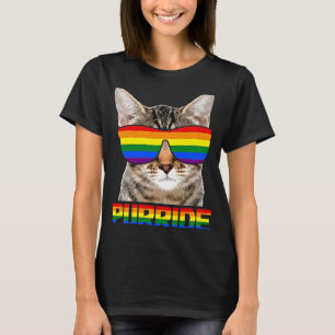 LGBTQ Purride Katze Bisexuell Lesbisch Gay Pride M T-Shirt
