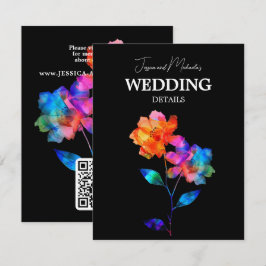 🌈 LGBTQ QR-Code Hochzeitsdetails Petals & Pride Begleitkarte
