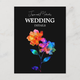 🌈 LGBTQ QR code Wedding Details Petals & Pride  Begleitkarte