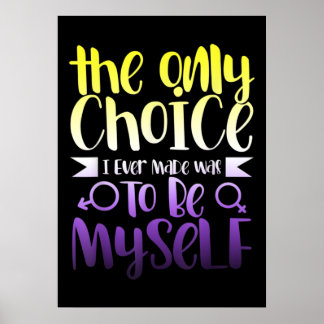 LGBTQ Que, nichtbinär, androgynisch, nicht binär Poster