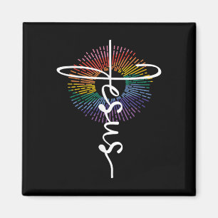 Lgbtq Queer Lesbisch Gay Pride Jesus Christlich Re Magnet