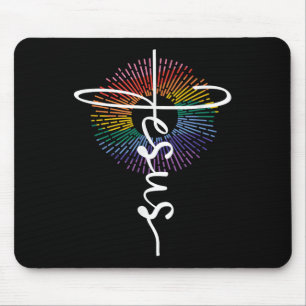Lgbtq Queer Lesbisch Schwul Pride Jesus Christlich Mousepad