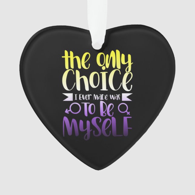 LGBTQ Queer Nonbinary  Androgynous Non Binary Ornament (Vorderseite)