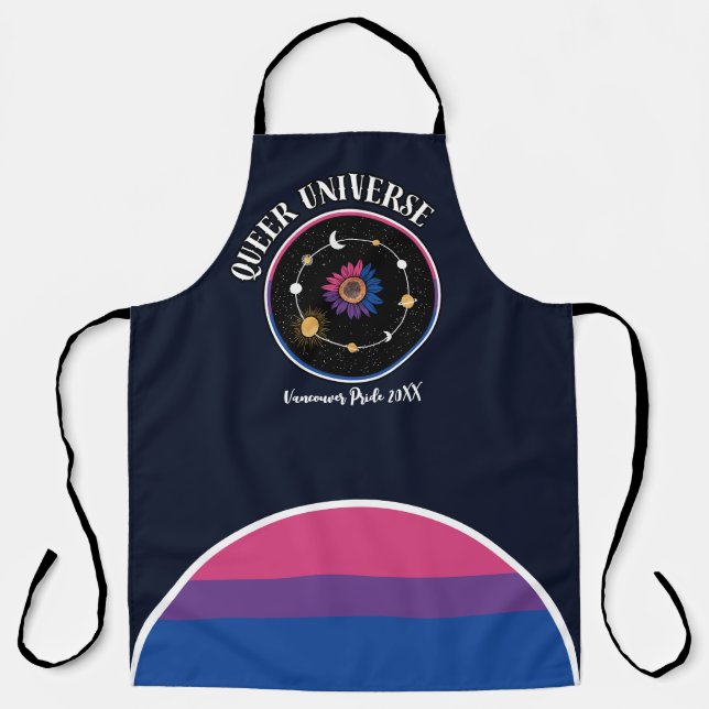 LGBTQ Quees Universum, Bisexuelle Flagge Sonnenblu Schürze (Vorderseite)