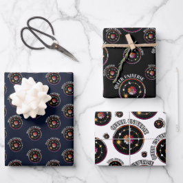 LGBTQ Quees Universum, Lesbische Flagge Sonnenblum Geschenkpapier Set