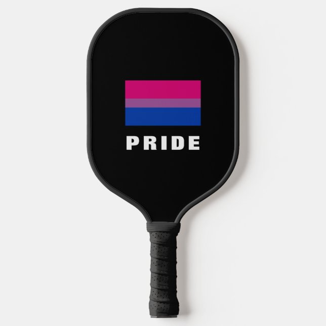LGBTQ Rainbow Bisexueller Stolperflagge Benutzerde Pickleball Schläger (Vorderseite)