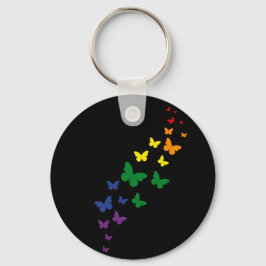 LGBTQ Rainbow Butterfly Trail Schlüsselanhänger