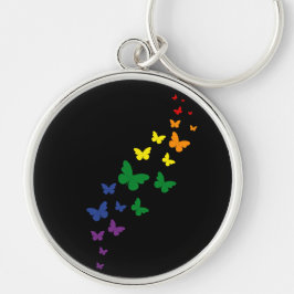 LGBTQ Rainbow Butterfly Trail Schlüsselanhänger