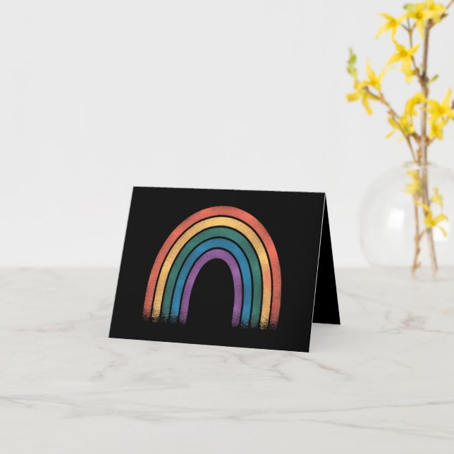 LGBTQ Rainbow Flag Gay Pride LGBT Awareness Allied Karte (Gelbe Blume)