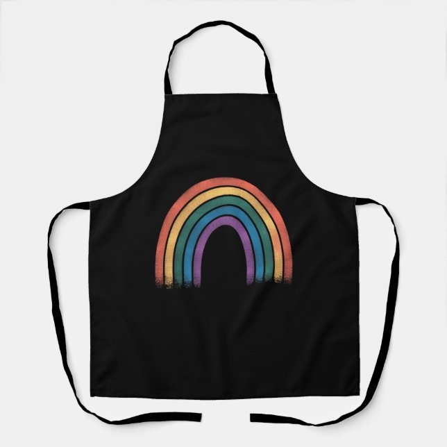 LGBTQ Rainbow Flag Gay Pride LGBT Awareness Allied Schürze (Vorderseite)