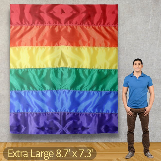 LGBTQ Rainbow Flag Gay Pride Parade Gay Wedding Wandteppich (Von Creator hochgeladen)
