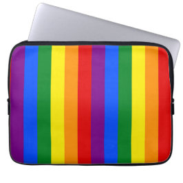 LGBTQ+ Rainbow Flag Stripes for Pride Month -  Laptopschutzhülle