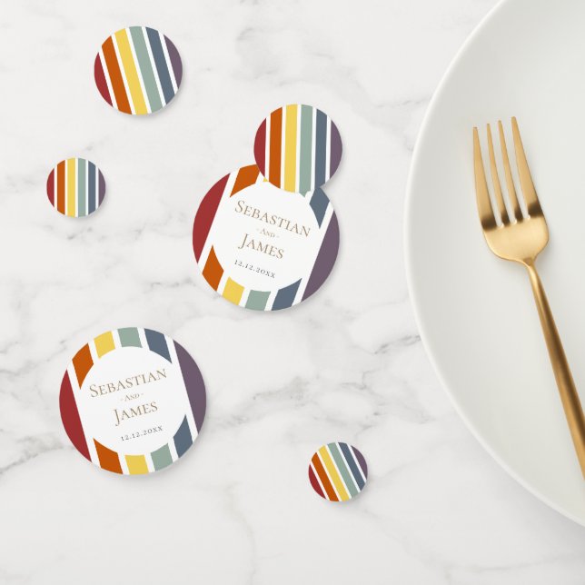LGBTQ Rainbow Gay Wedding Konfetti (Gruppe)