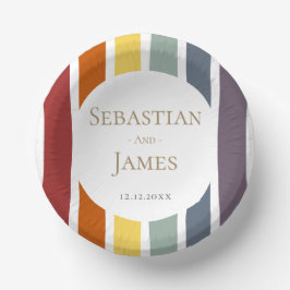 LGBTQ Rainbow Gay Wedding Pappteller