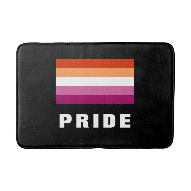LGBTQ-Rainbow Lesbian-Stolperflagge - Benutzerdefi Badematte (Vorderseite)