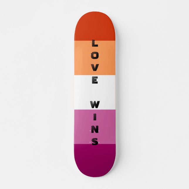 LGBTQ-Rainbow Lesbian-Stolperflagge - Benutzerdefi Skateboard (Vorne)