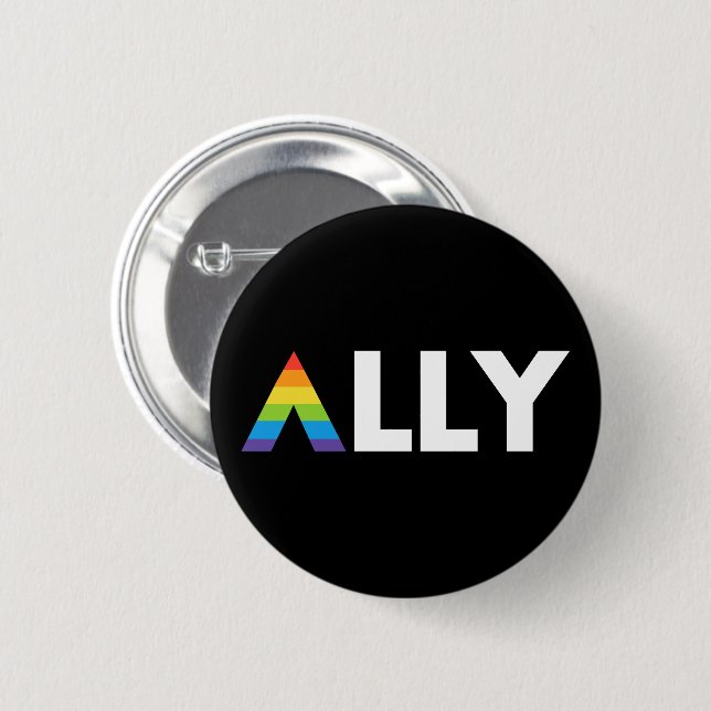 LGBTQ Rainbow LGBT Button (Vorne & Hinten)