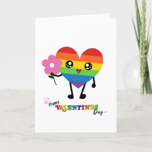 LGBTQ Rainbow-Valentinstag-Karte Feiertagskarte