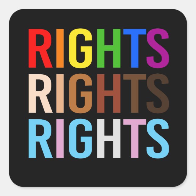 LGBTQ+-RECHTE T - Shirt Quadratischer Aufkleber (Vorderseite)