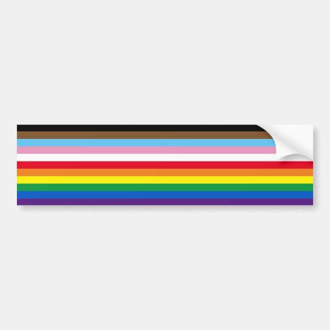 Lgbtq Regenbogen 11 Streifen inklusive Gay Pride-F Autoaufkleber (Vorne)