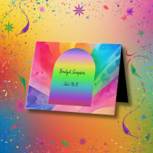 Lgbtq Regenbogen Hochzeitskarte für Single