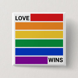 LGBTQ-Regenbogen, Liebe gewinnt Button