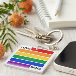 LGBTQ-Regenbogen, Liebe gewinnt Schlüsselanhänger
