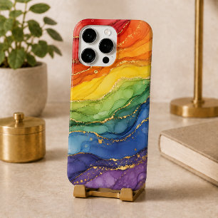 LGBTQ Regenbogen-Marmor iPhone 16 Pro Hülle