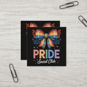 LGBTQ-Regenbogen-Schleife Quadratische Visitenkarte