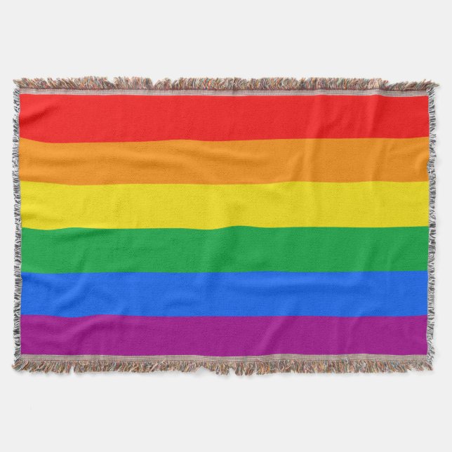 LGBTQ+ Regenbogen-Stolz-Flagge Decke (Vorderseite)
