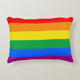 LGBTQ+ Regenbogen-Stolz-Flagge Dekokissen