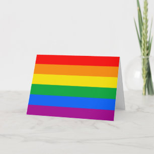 LGBTQ+ Regenbogen-Stolz-Flagge Feiertagskarte
