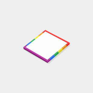 LGBTQ+ Regenbogen-Stolzflagge Post-it Klebezettel