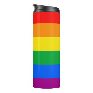 LGBTQ+ Regenbogen-Stolzflagge Thermosbecher